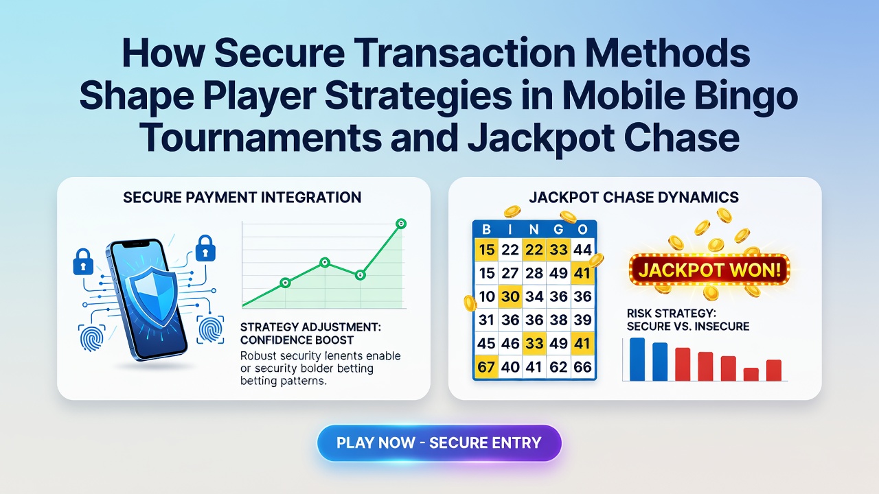 Mobile device displaying secure bingo tournament interface with payment confirmation